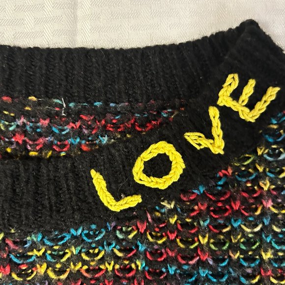 Upcycled Pride Knit Cropped Sweater with Hand stitching M (no tag) - Picture 3 of 5